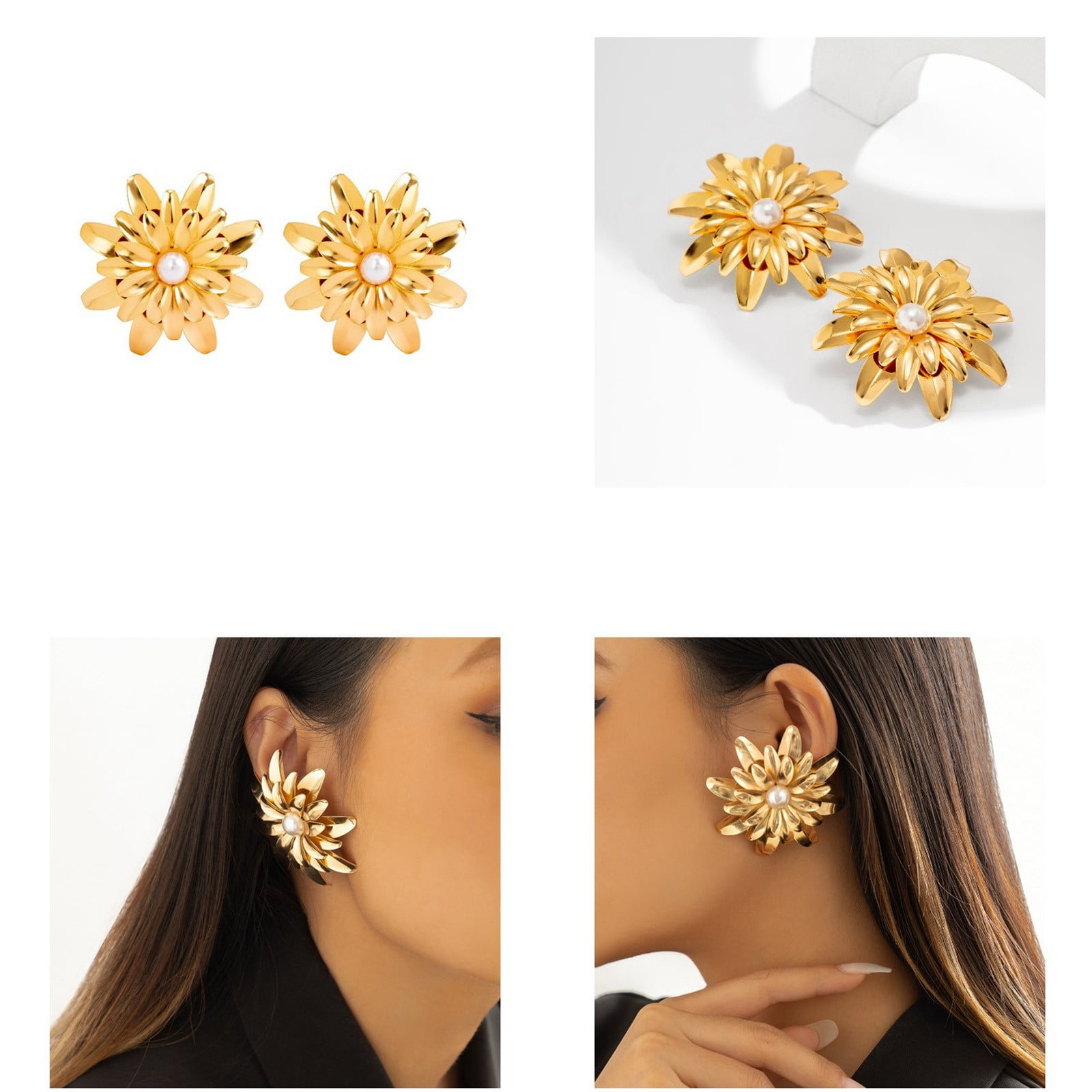 Flower Earrings for party wedding haldi Earrings – Hello Cosmos